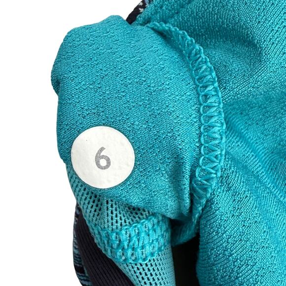 LULULEMON Free To Be Bra Size 6 Space Dye Twist Naval Blue Peacock Blue - Picture 6 of 6